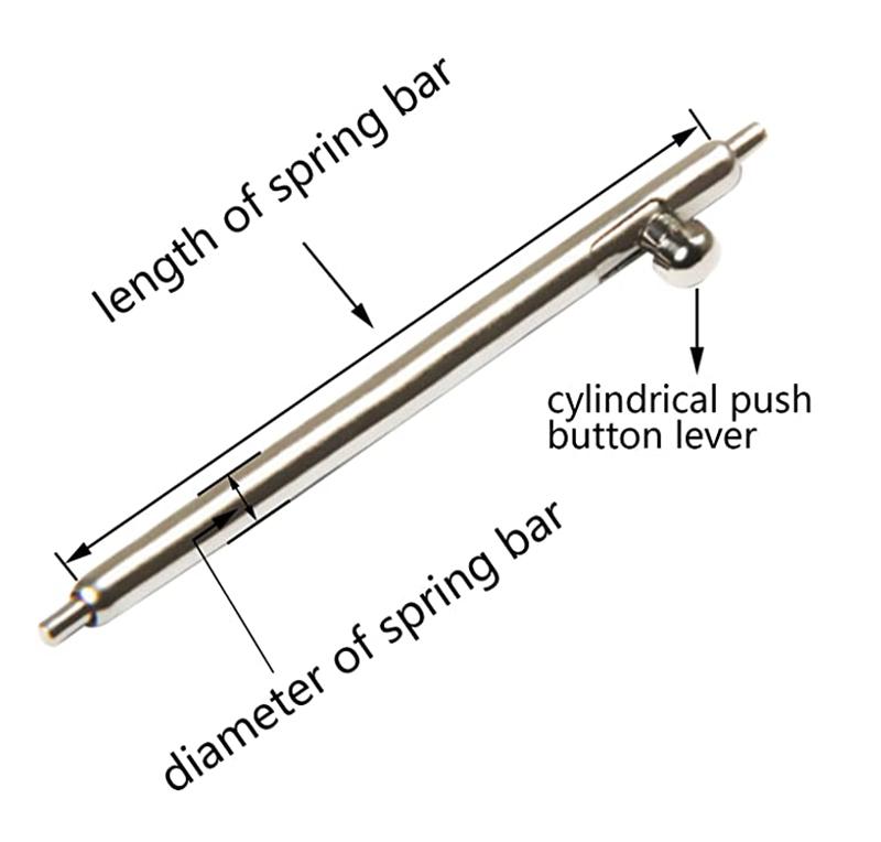 Heavy Duty 1.5mm Diameter Spring Bar Pins Stainless Steel Quick Release Watch Spring Bars 11mm to 26mm Multiple Sizes