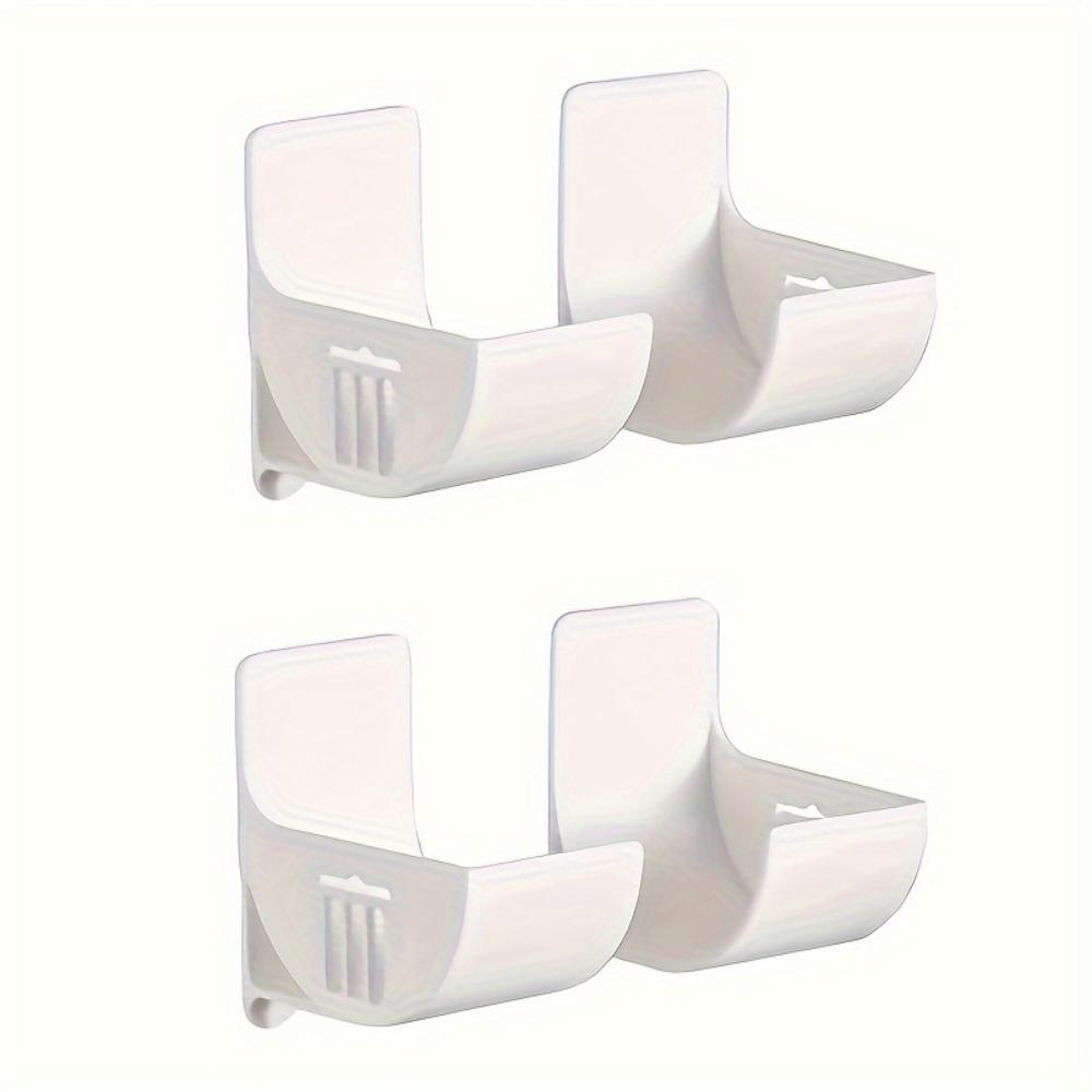 

4 шт (2 пары) Держатель для мешков для мусора, Диспенсер для мешков для мусора без дырокола Настенное крепление для покупок Сумка для продуктов Держатель рулона Пластиковый мешок для мусора Органайзер 4pcs (2 pairs) белый