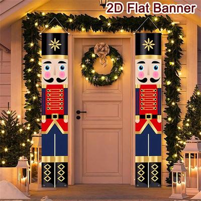 Nutcracker Soldier Door Banner Nutcracker Christmas Decorations for Home 2025 Xmas Hanging Ornaments Navidad Gifts New Year 2026
