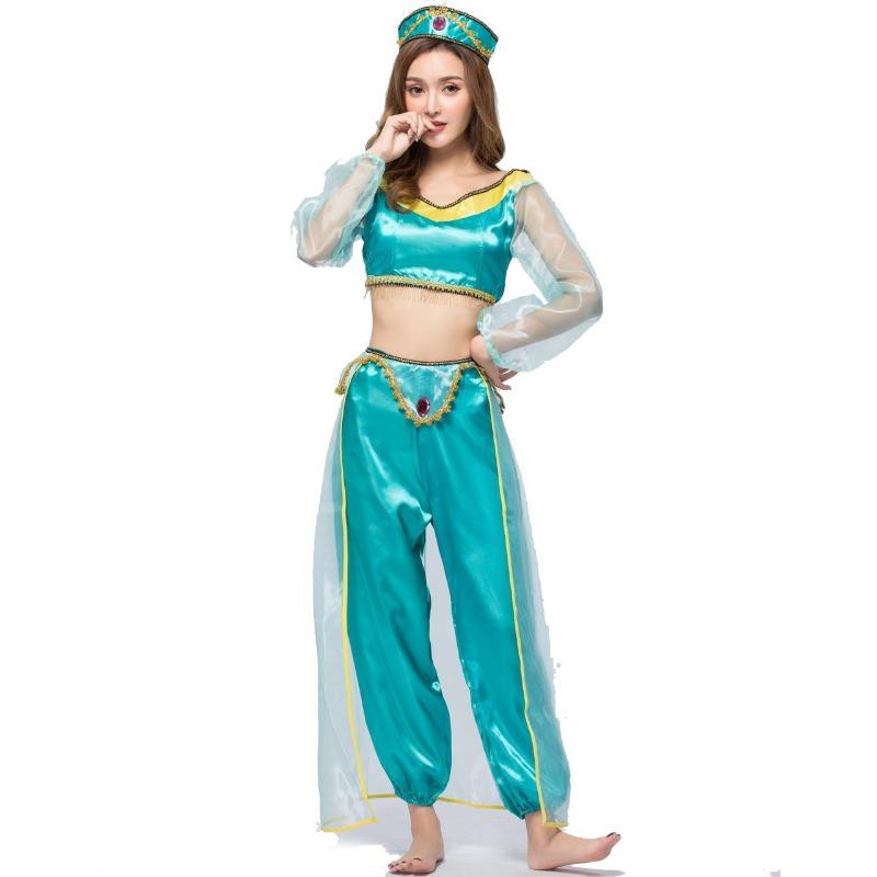 M-XL new model, Halloween search banner magic lamp jasmine princess costume, adult cosplay stage costume