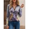 Women's Clothing Spring Autumn New Fashion Street Trendsetters Loose Type Printed Zipper Plus Size Cotton Long Sleeved T-shirt