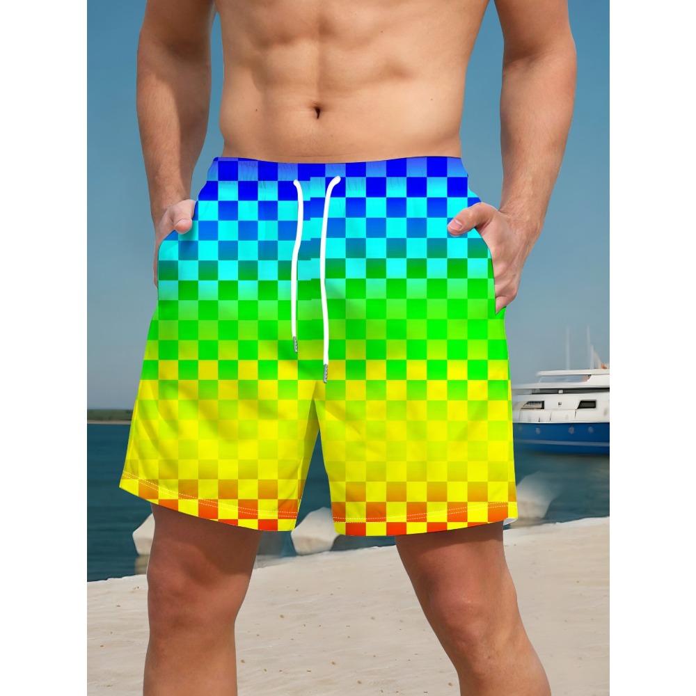 Men's Shorts Creative Colorful 3D Printed Shorts Loose Casual Plus Size Breathable Vacation Style Summer Versatile Shorts
