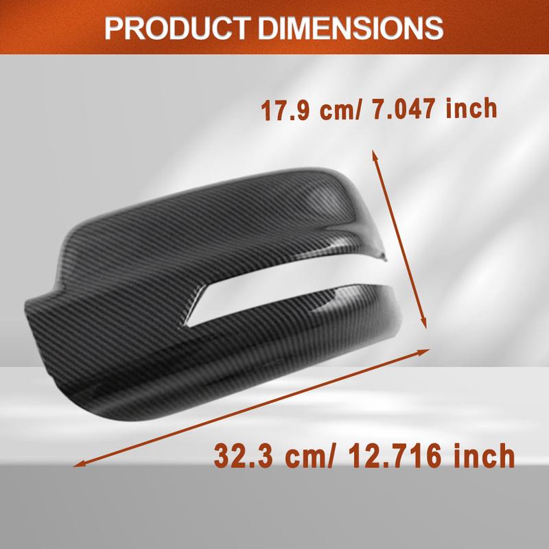 For Dodge Ram 1500 TRX  2024 2025 ABS Carbon Fiber Black Side Rearview Wing Mirror Cover Cap Trim Sticker