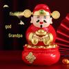 2026 Solar-Powered God of Wealth Shaking Head Ornament – Car, Office, Home Gift for Attracting Wealth