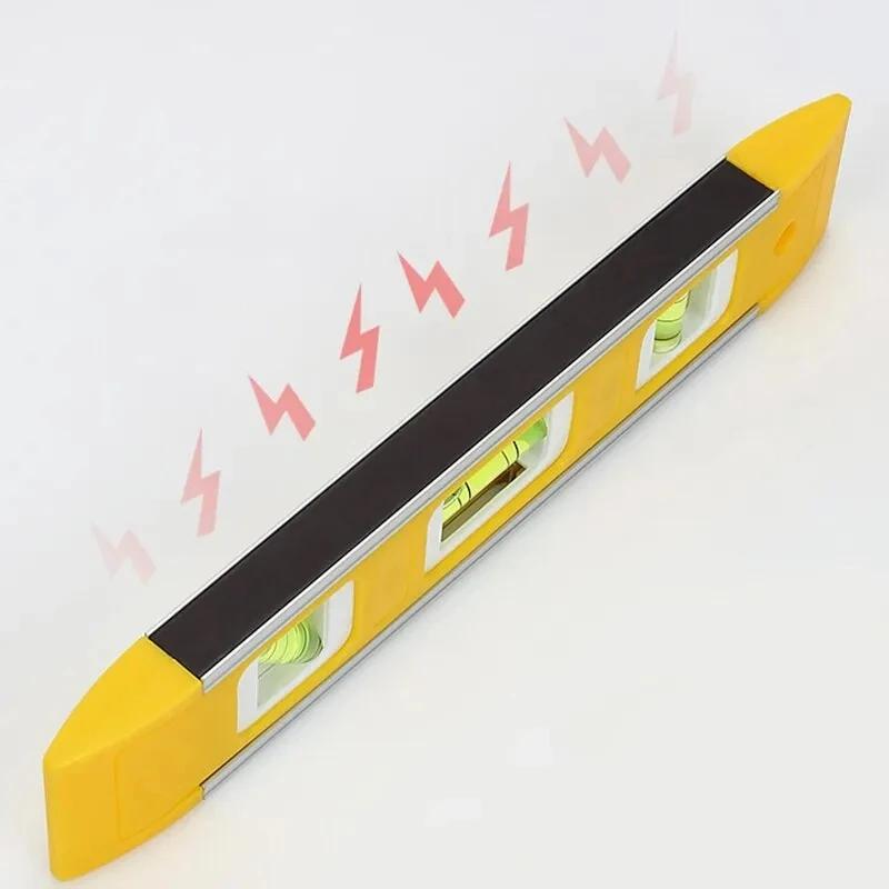 2pcs Level Gauge Aluminum Alloy Strong Magnetic Mini Three Type Level Gauge Horizontal Bubble Aluminum Alloy Level Gauge