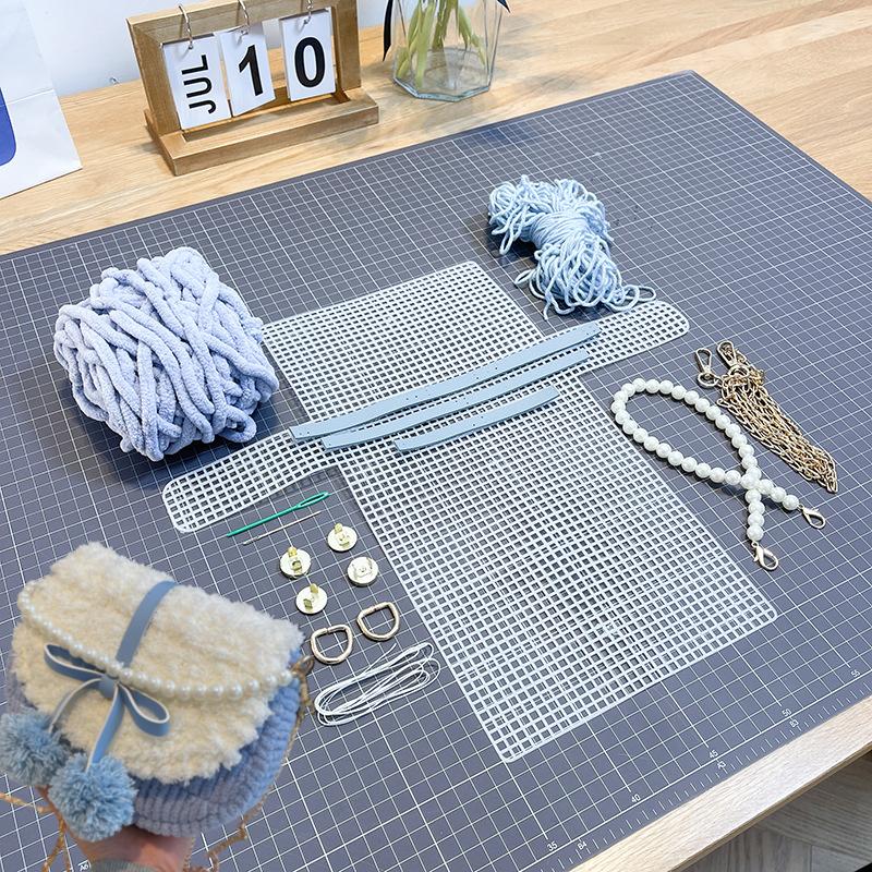 Handmade Knit Crochet Bags DIY Materials Kit Mesh Plastic Frame Sheet for Making Bag Auxiliary Weaving Crossbody Bag Accessories
