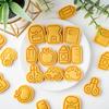 Educational Theme Plastic Cookie Cutters Molds School Cookie Stamps For Creative Baking With Children And Family Activity