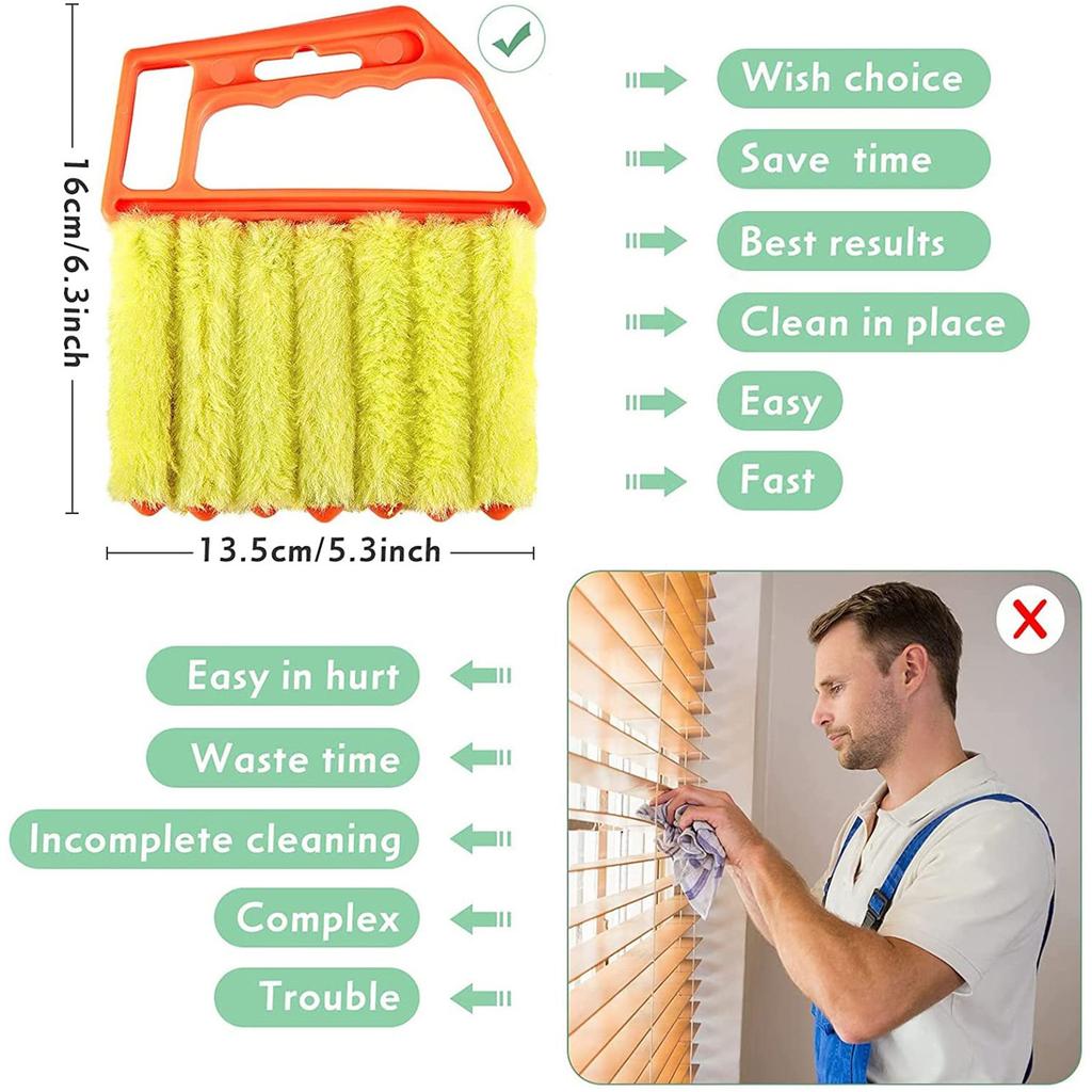 Blind Cleaner Window Air Conditioner Duster Brush Home Cleaning Tool with Comfortable Handle