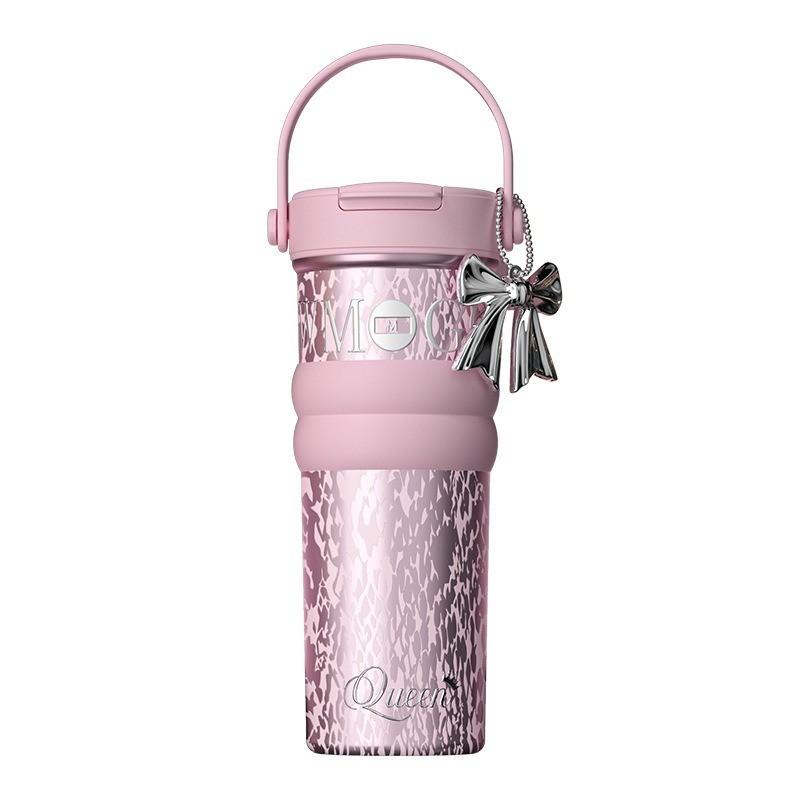Ceramic Double Drink Coffee Cup With Handles And Straw For Office And Home Use