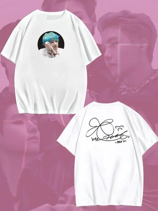 Oversized T-shirt with BTS print S
