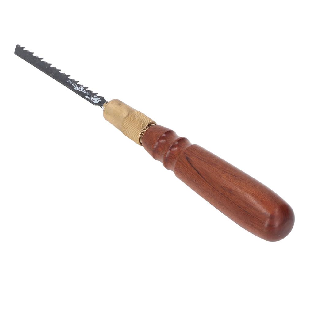 Mâner de fierăstrău din lemn cu 5 buc pânze de fierăstrău de schimb, mâner detașabil antiderapant pentru prelucrarea lemnului și