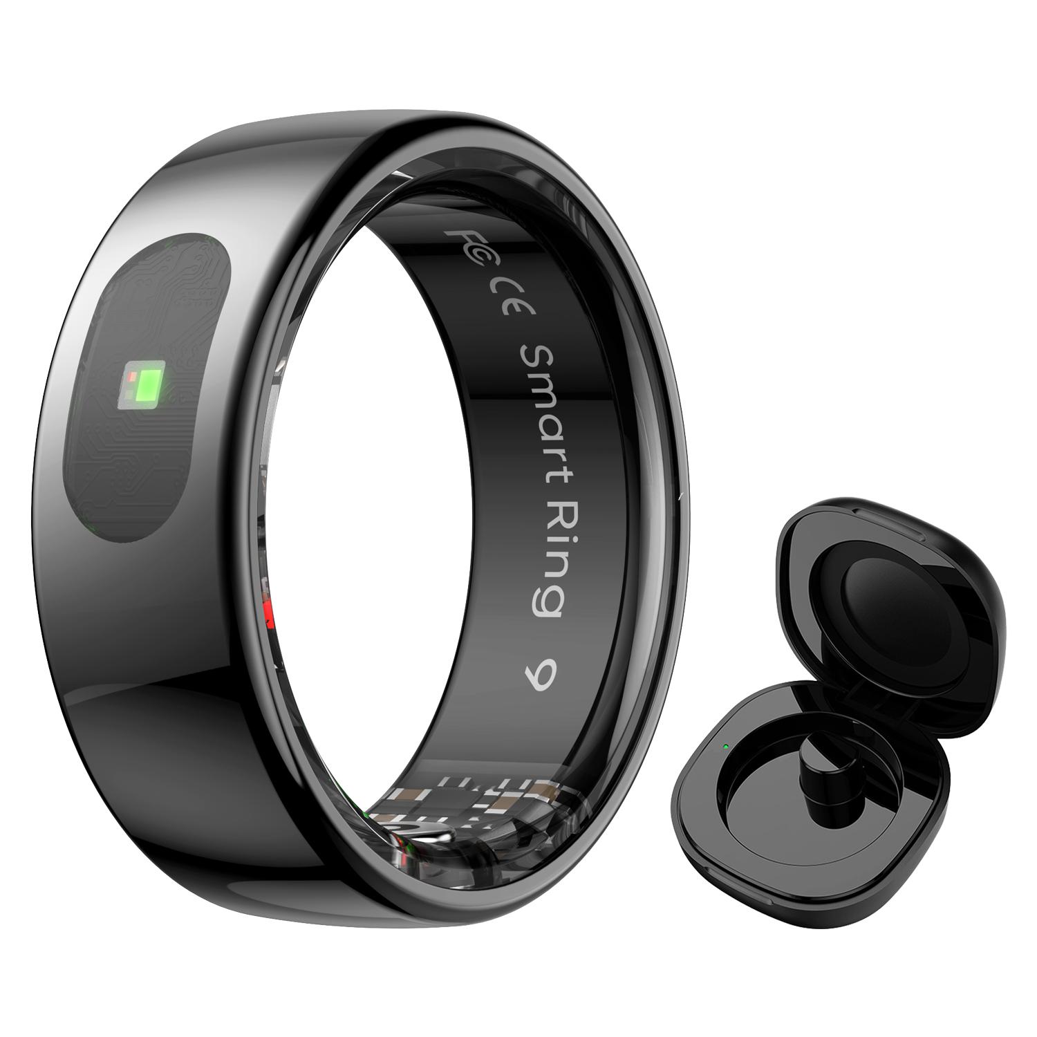 R08 Smart Ring For Men Women Touch Control Function Health Monitor IP68 5ATM Waterproof Skin Temperature Measure Smart Ring New 7 чёрный