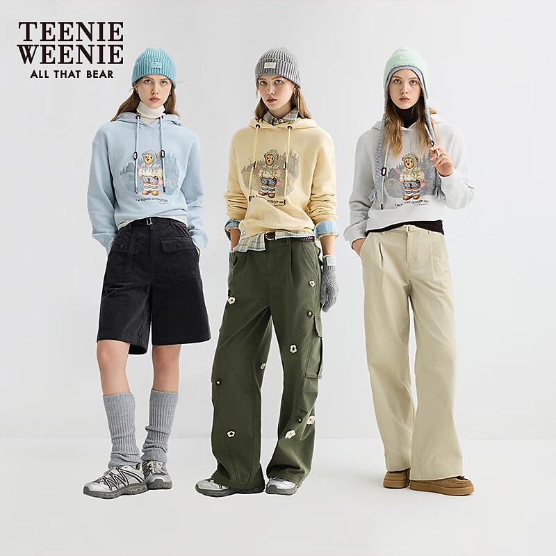 

Teenie Weenie Women s 2025 Fall Hooded Bear Embroidered Sweatshirt L