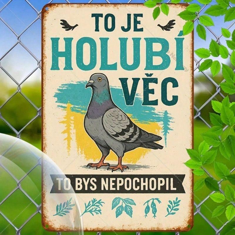 Vintage Pigeon Metal Wall Art, 8x12 Inch Flat Figure, Classic Branch Decor for Bar
