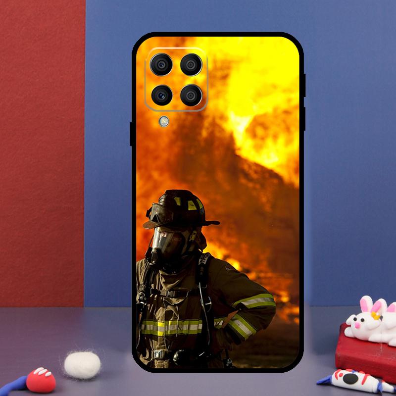 Fire Fighting Hero For Samsung Galaxy M31 M51 M33 M13 M23 M53 M15 M55 M14 M34 M54 M20 M30s M32 M52 Phone Case