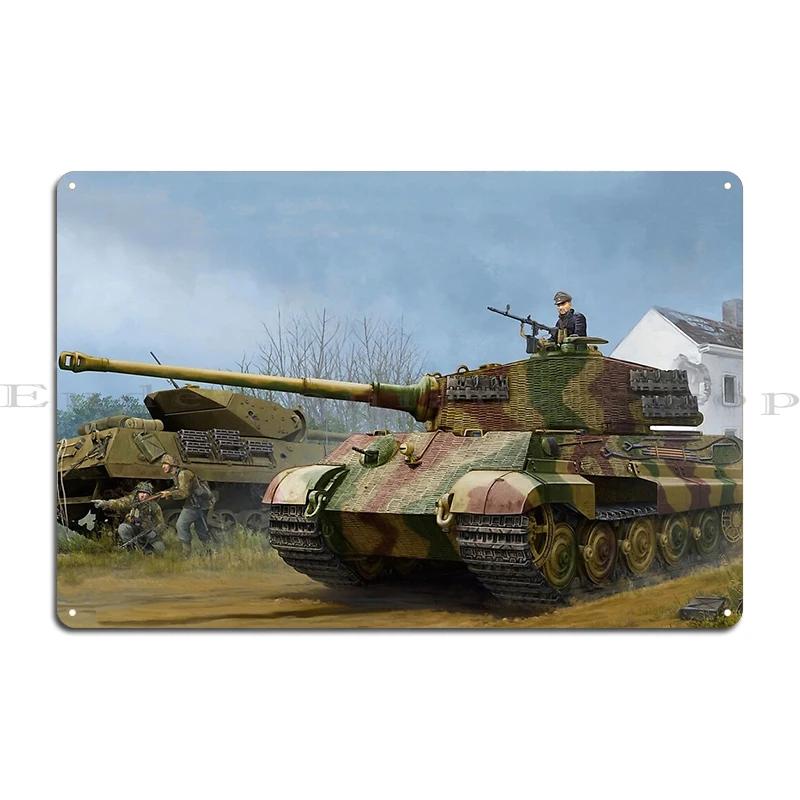 

Tiger Panzer Ww2 Typhoons and Tigers Ardennes Counteroffensive Panzer Tiger Metal Cinema Customized Wall Decor Mural Tin Poster 20x30cm