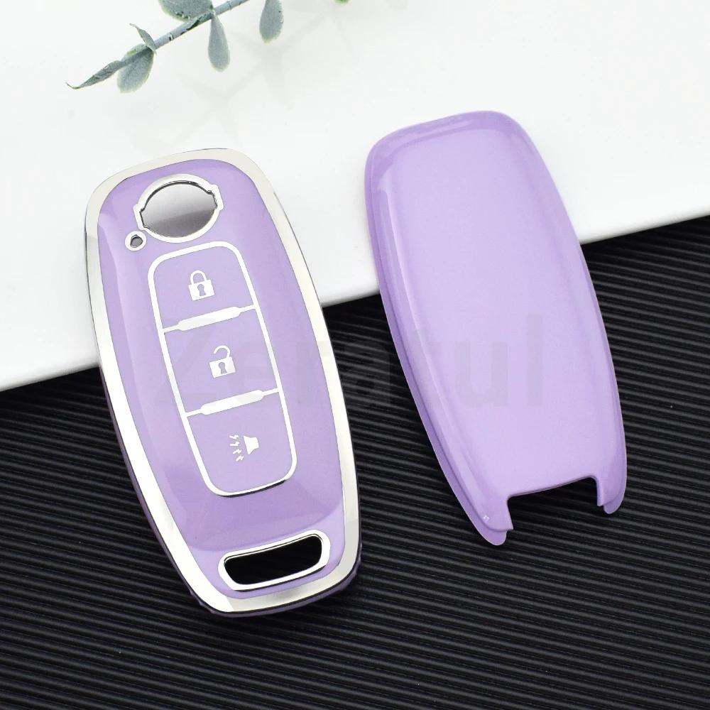 3/4 Buttons Auto Remote Shell Fob Holder For Nissan X-Trail T33 Qashqai J12 Teana Tpu Car Key Case Cover Accessories