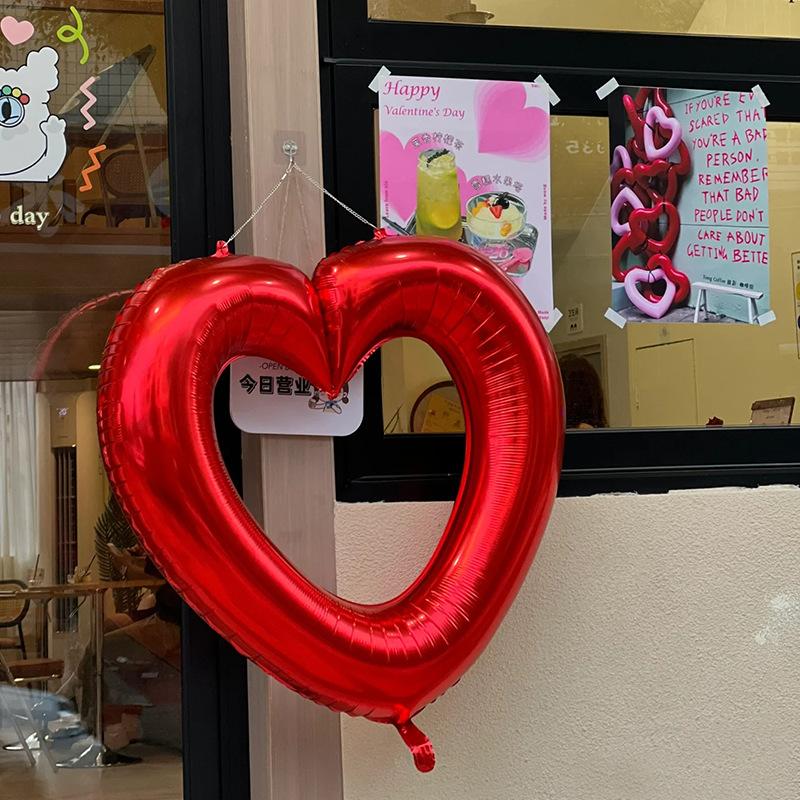 40 inch hollow out love balloon birthday party shopping mall holiday photo confession Valentine's Day decoration helium ballon