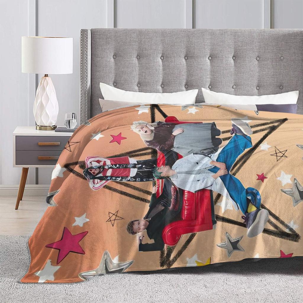 Michael Clifford 5 Second Blanket  Travel Office Flannel Throw Blanket For Outdoor Soft Warm Custom Quality Bedspread