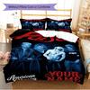 Name Custom Poison Band Pattern Bedding Set Quilt Cover Pillowcase Home Decor Gift (1 * Duvet Cover + 2 * Pillowcase, Without Core)