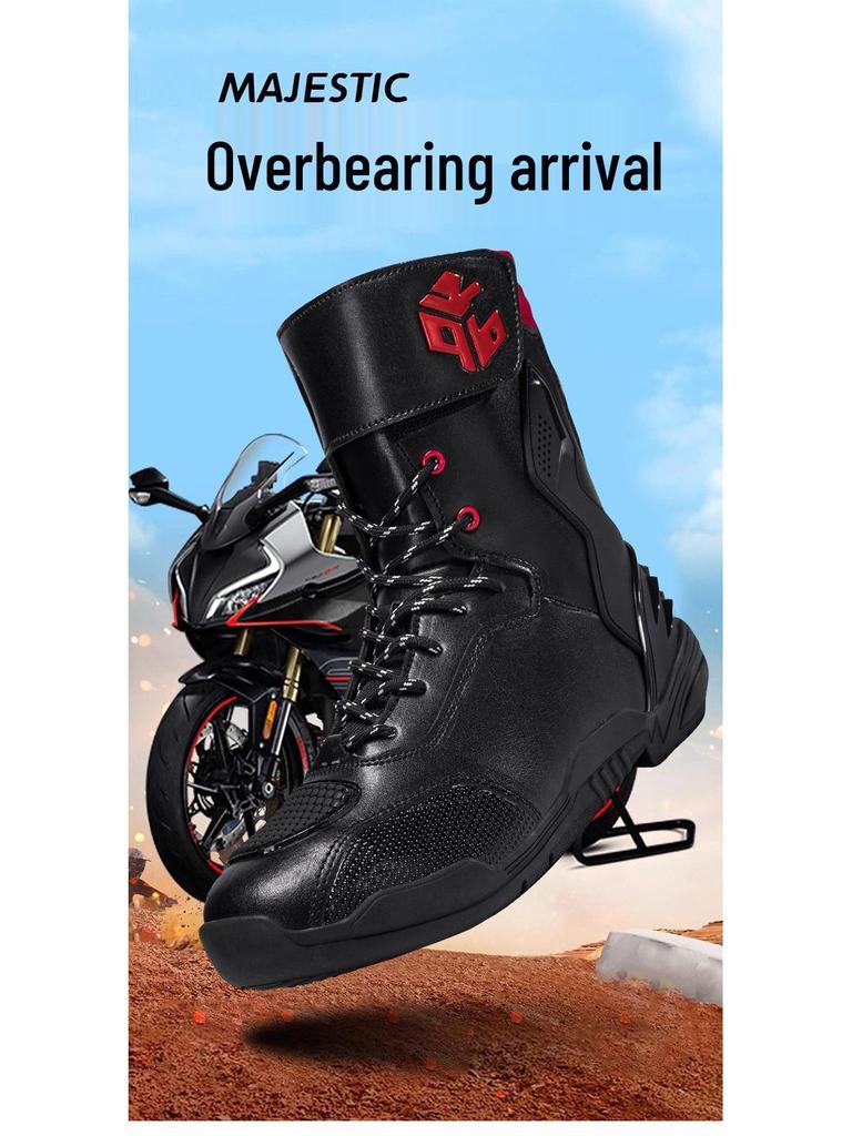 Botas de Motociclismo Unissex - À Prova de Vento, Para Todas as Estações, Sapatos Curtos para Corrida e Touring