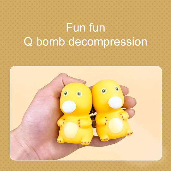 Dinosaur Squeeze Toy Soft Rubber Cute Cartoon Milk Dragon Blowing Balloon Squishes Stress Relief Pinch