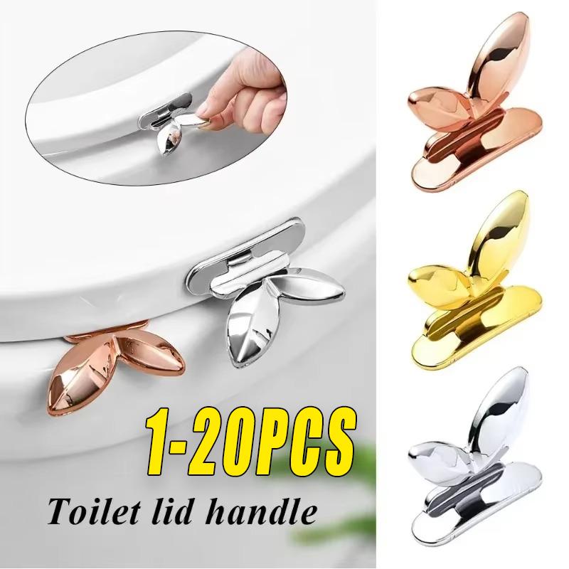 Contemporary Toilet Seat Lifter Handle Germ-Free Operation Bathroom Essentials One-Touch Lid Lifting Mechanism Slim Profile