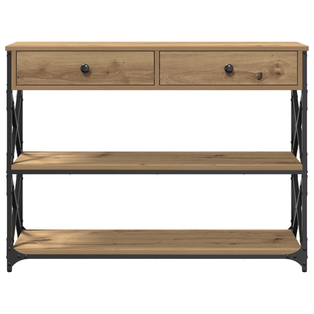 Console Table with Drawers Artisan Oak 100 x 28 x 75 cm