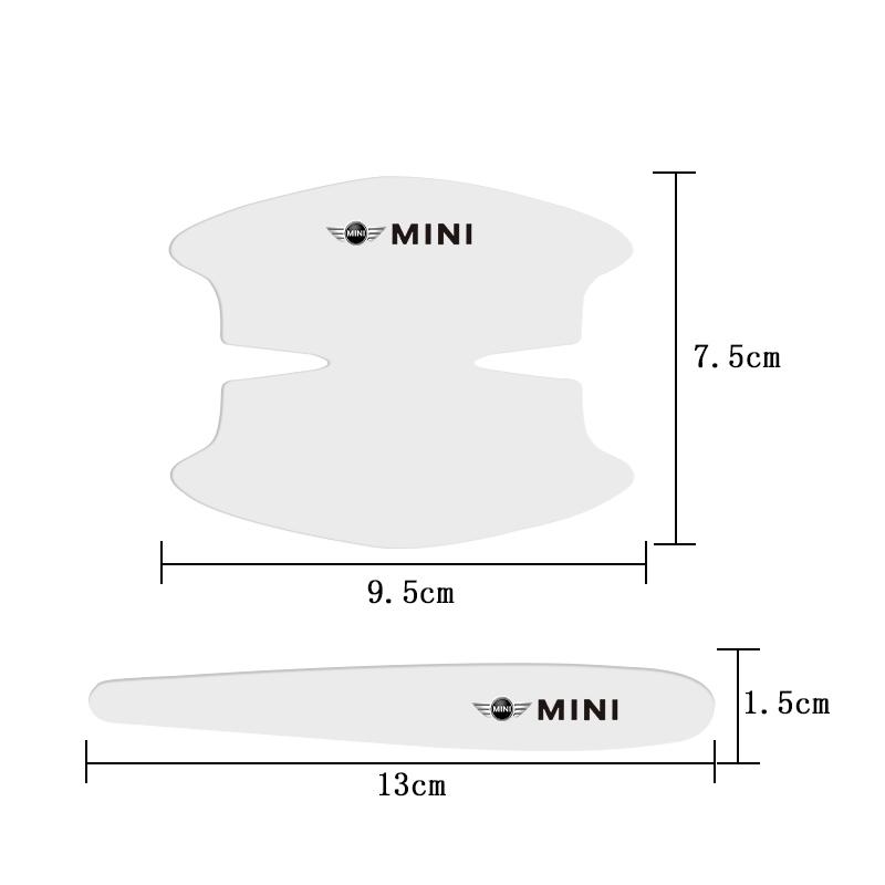 8pcs Car Door Handle Stickers Transparent Protector Film For BMW Mini Works Cooper F54 F55 F56 F57 F60 R50 R52 R53 R55 R56 R57