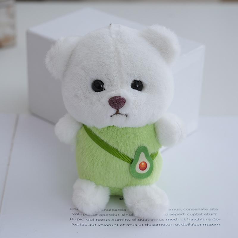 

Soft Teddy Cute Bear Plushie With Pp Cotton Filling For Bag Accessories Charm Avocado
