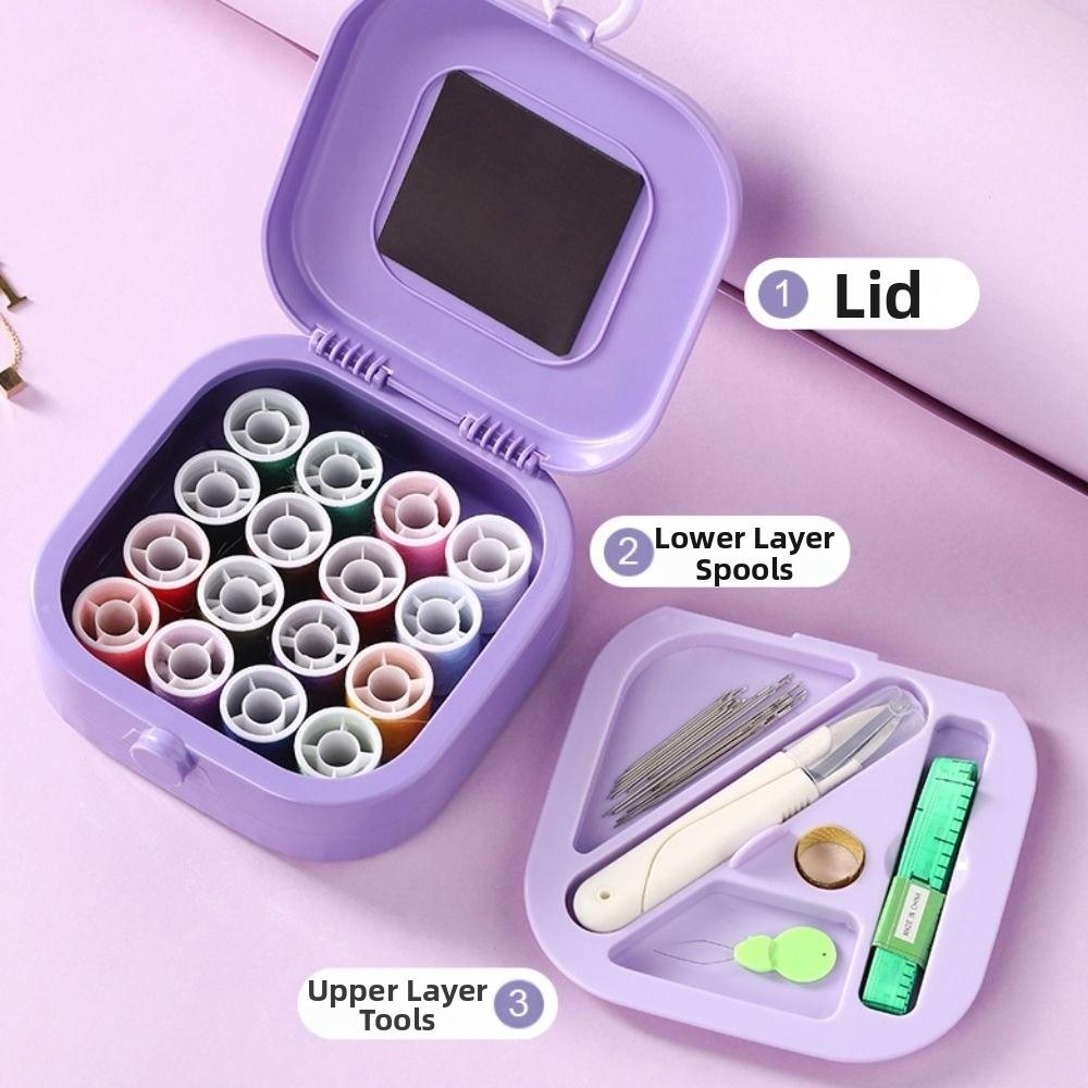 Mini Magnetic Sewing Box Kit DIY Apparel Crafts Portable Sewing Needle Threads Box Set Accessories Sewing Tools Home Travel