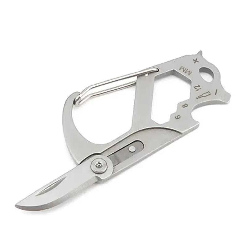 Multi Functional Tool Foldable Stainless Steel Knife Keychain Folding Knife Multi Functional Outdoor Knife For Outdoor Tasks