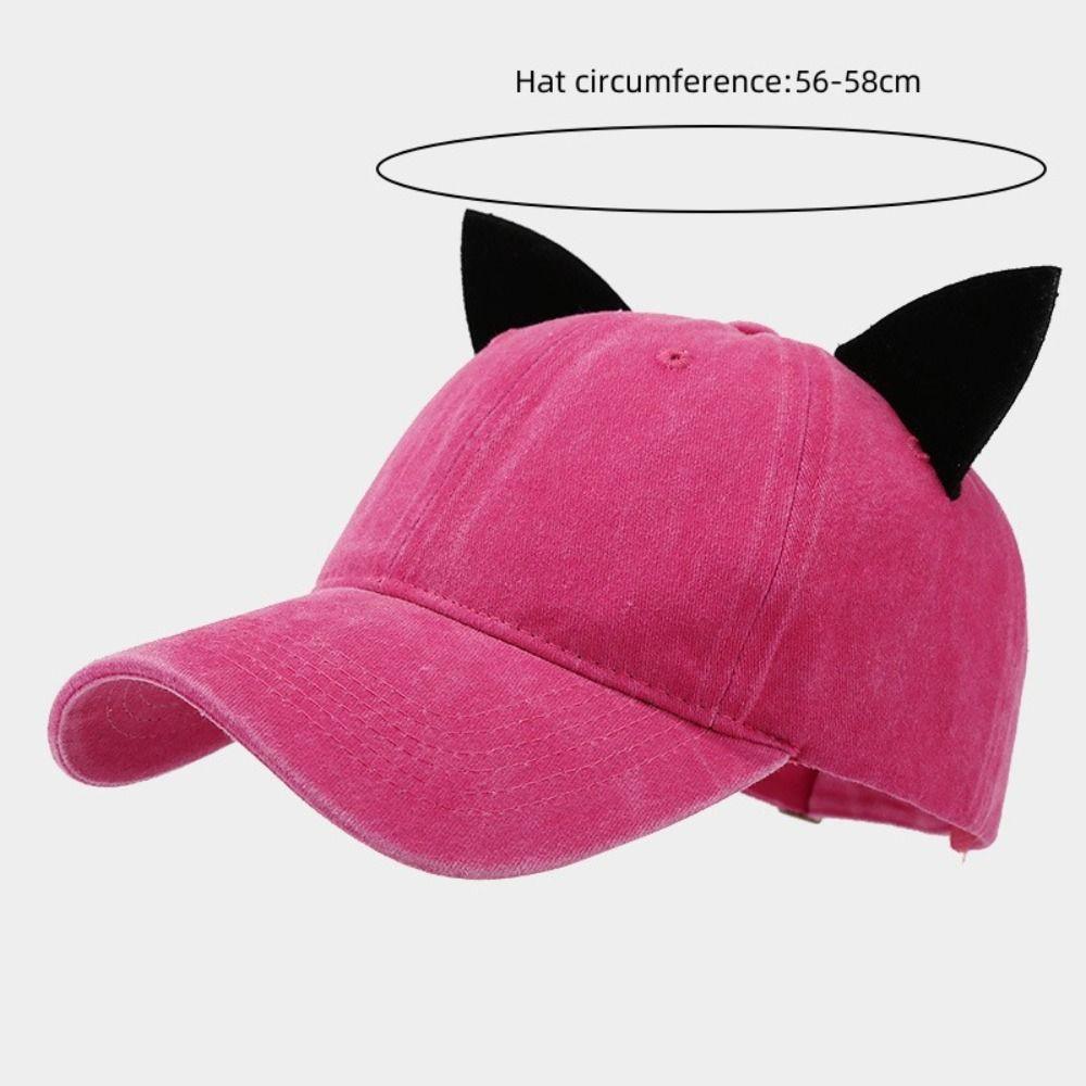 Fashion Cute Ear Cat Ears Caps Breathable Unisex Baseball Cap Peaked Cap Women