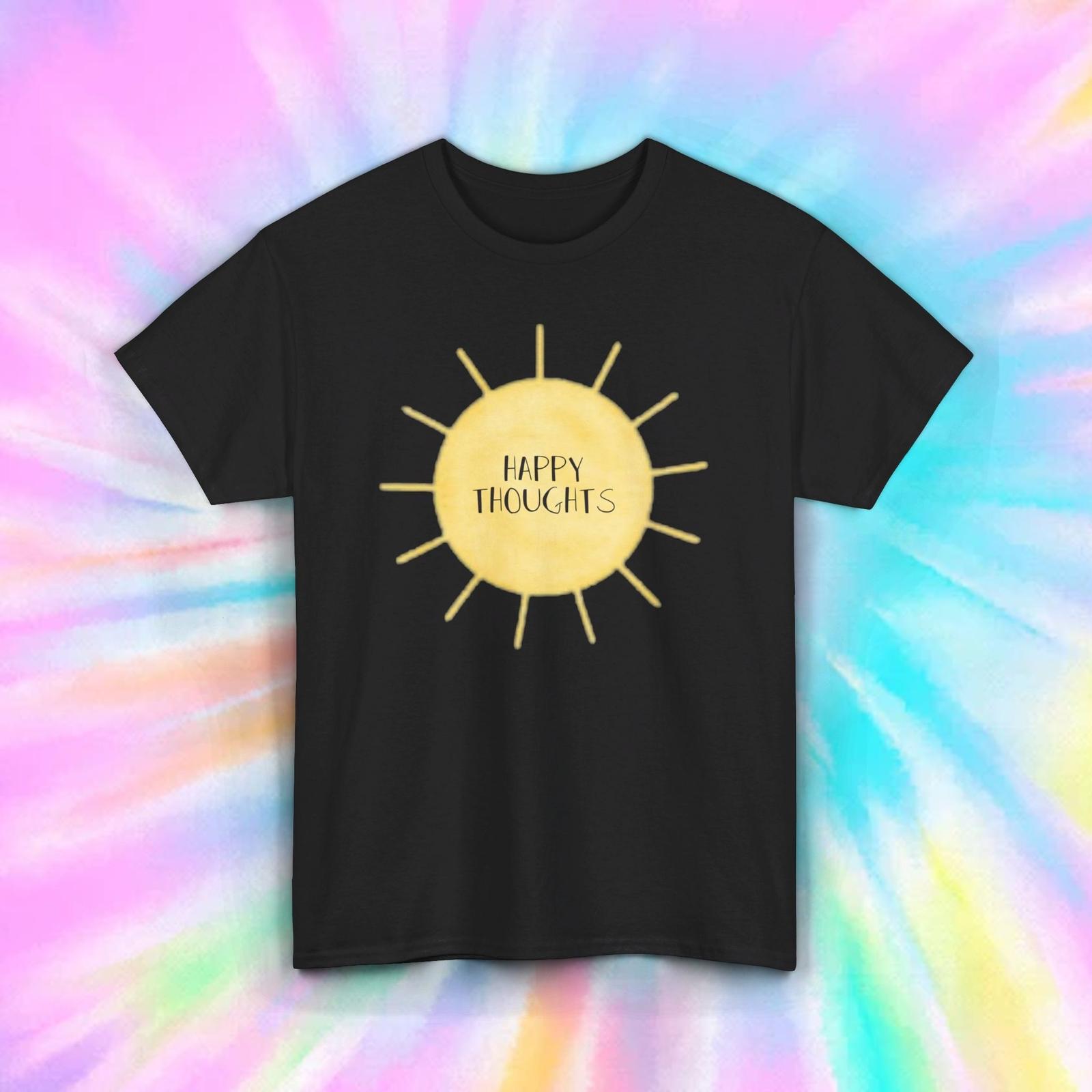 Happy Thoughts Sunshine Tee | Positive Vibes Shirt | Uplifting Gift XXXL