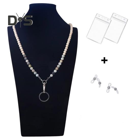 Barevné dřevěné korálky učitelské poutko na řetízek ID držák zatahovací odznak naviják klíče na brýle řetízky na brýle řetízek na brýle s pouzdry na karty