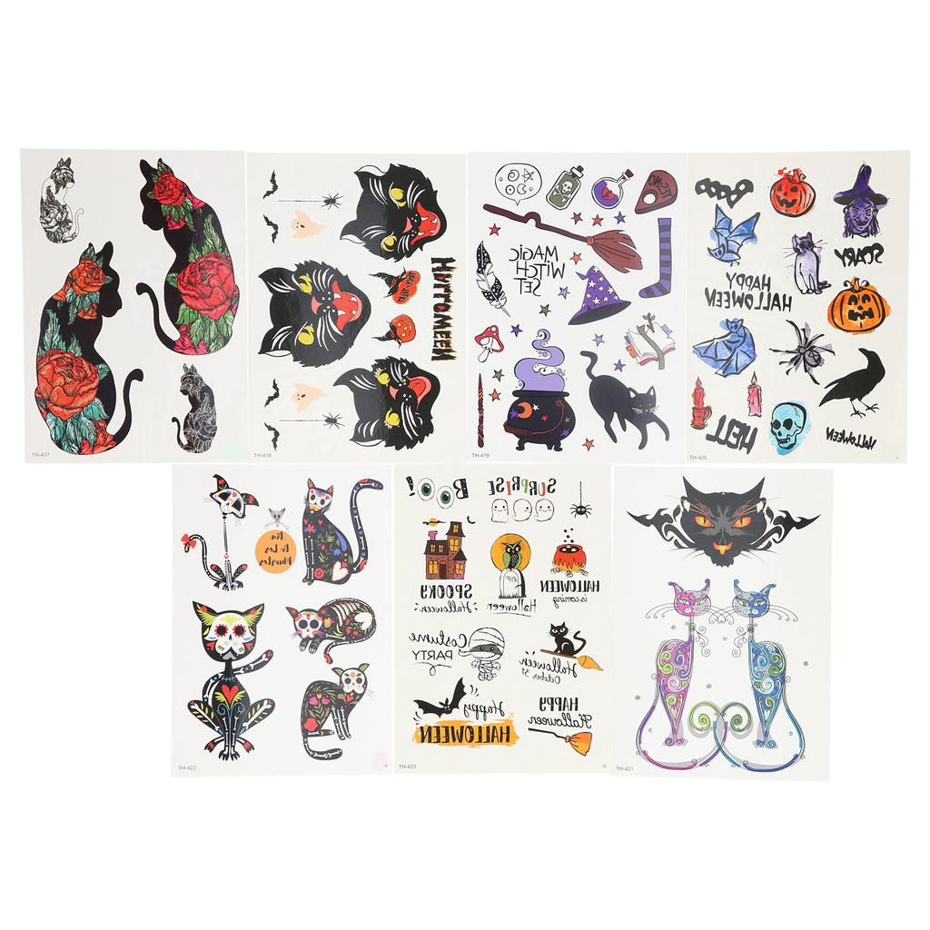 33pcs Fake Scars Tattoo Sticker Temporary Zombie Halloween Face Body Makeup Tattoos
