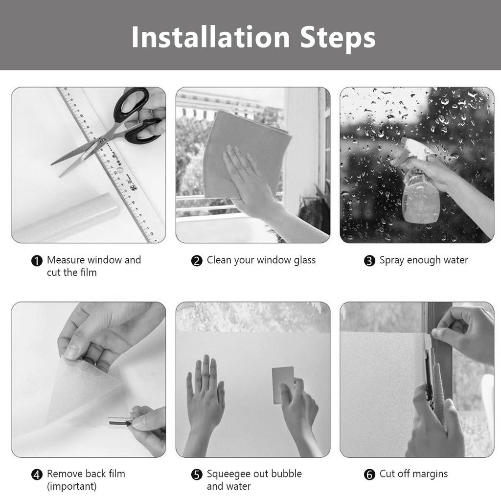 Floral Pattern Electrostatic Glass Sticker Transparent Glass Decoration Bathroom Flower Print Glass Door Sticker