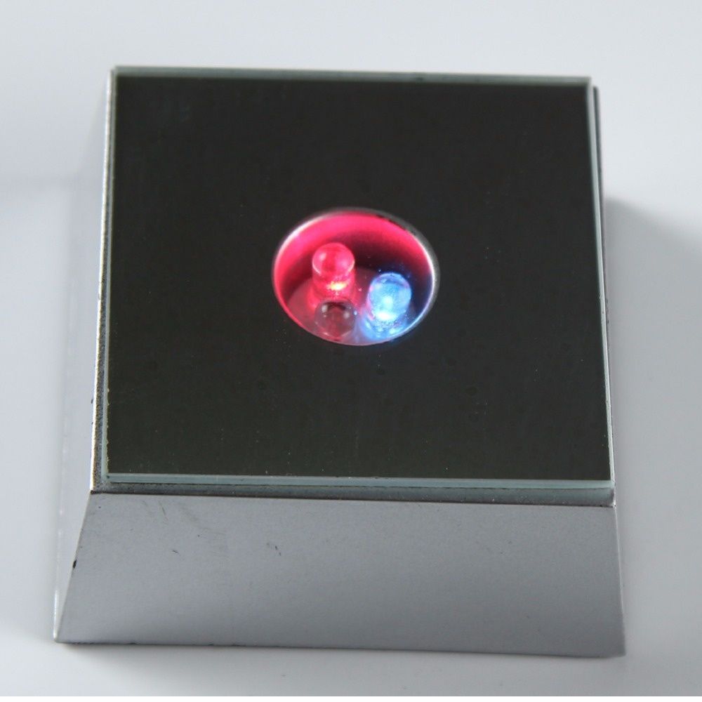 Portable Durable Colorful Changing Figurine 3 LED Light Base Crystal Home Decor Display Base Stand