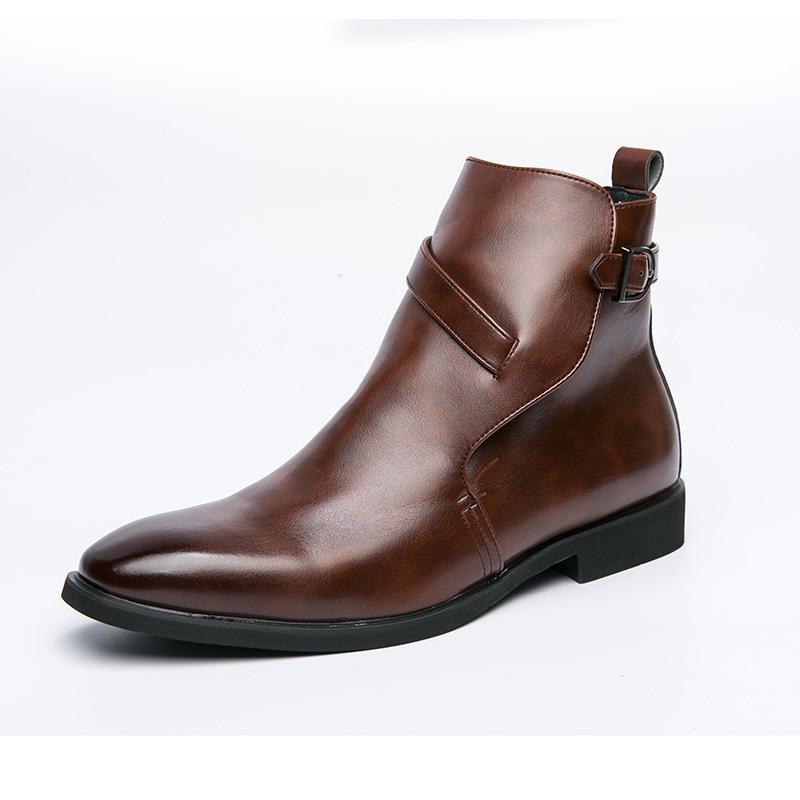 Stivali Martin Uomo Stile Coreano Alti Formali Business Casual, Taglia Grande 48