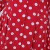 ZANZEA Vintage Damen Casual Umlegekragen Locker Halbarmlig Gepunktet Plissiertes Kleid