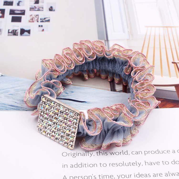 Korean Elegant Flower Scrunchies Women Girls Elastic Hair Rubber Bands Accessories Tie Hair Ring Rope Ponytail Holder Headdress