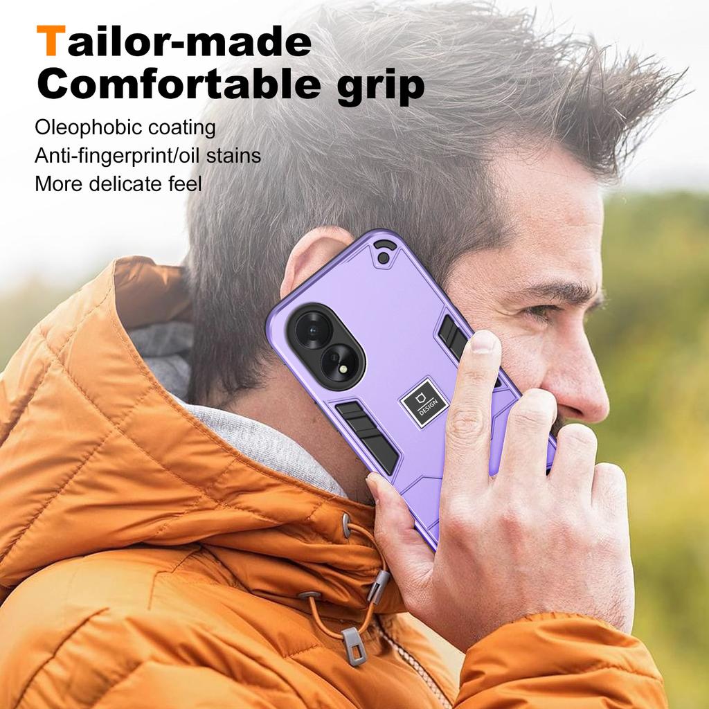 For Oppo A38 4G/A18 4G PC+TPU Case Dual-Layer Design Drop Protection Phone Cover