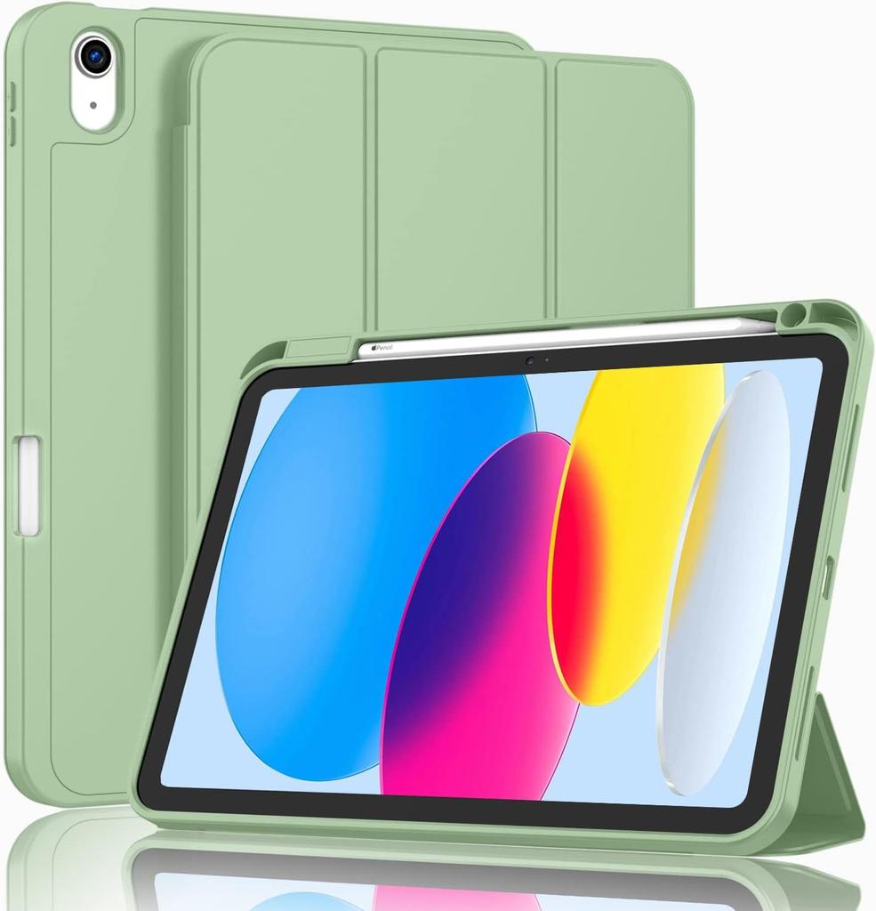 Three-Fold PU Case Pencil Holder for iPad Air 11-Inch 7th/6th Generation 2025/2024 Air 5th/4th 10.9-Inch 2022/2020