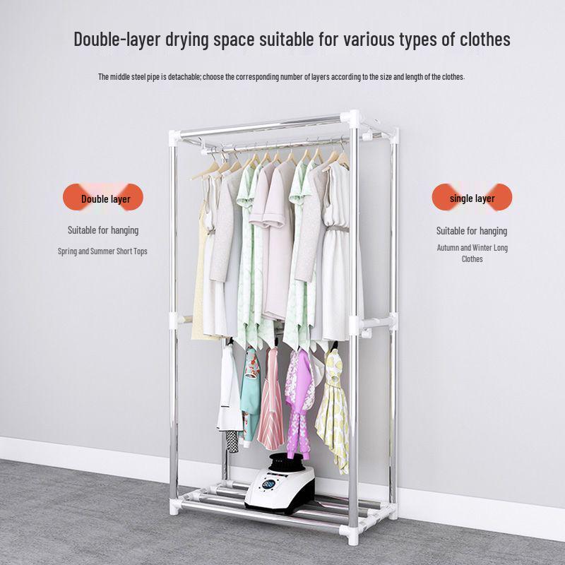 Thickened Steel Pipe Cloth Wardrobe for Bedroom or Dorm Storage, Winter Style