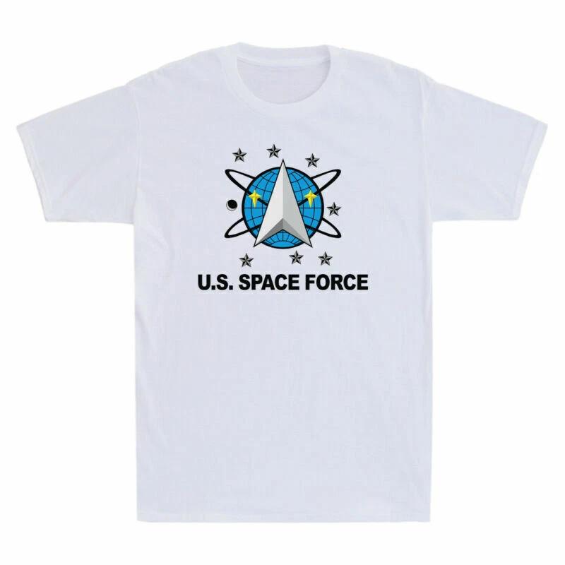 US Space Force Ussf America Funny Military Alien UFO Men s Cotton T-Shirt XXXL