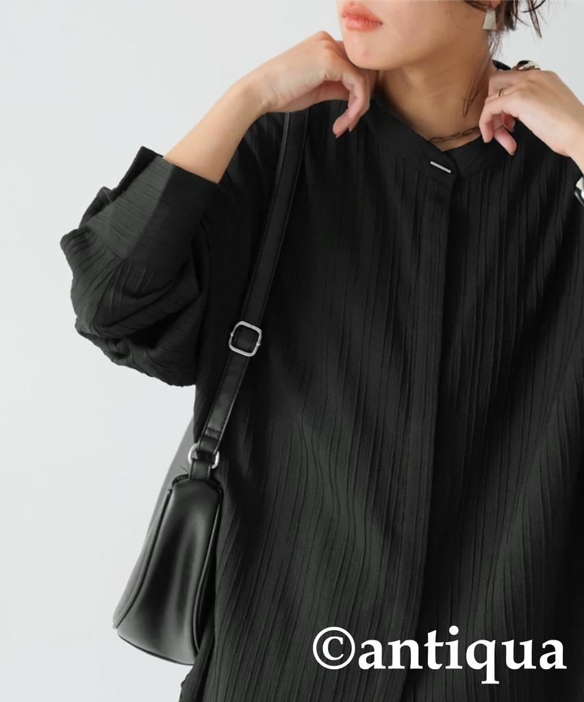 Antiqua Women's Silver Button Shirt, Long Sleeve, PK-01288, One Size 05, Black