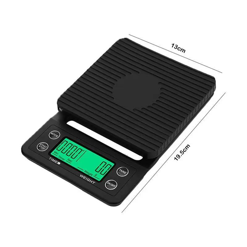 Household Electronic Precision LCD Digital Coffee Scale with Timer Kitchen Scale 5kg/0.1g Bar Scale Food Scale Baking Scale