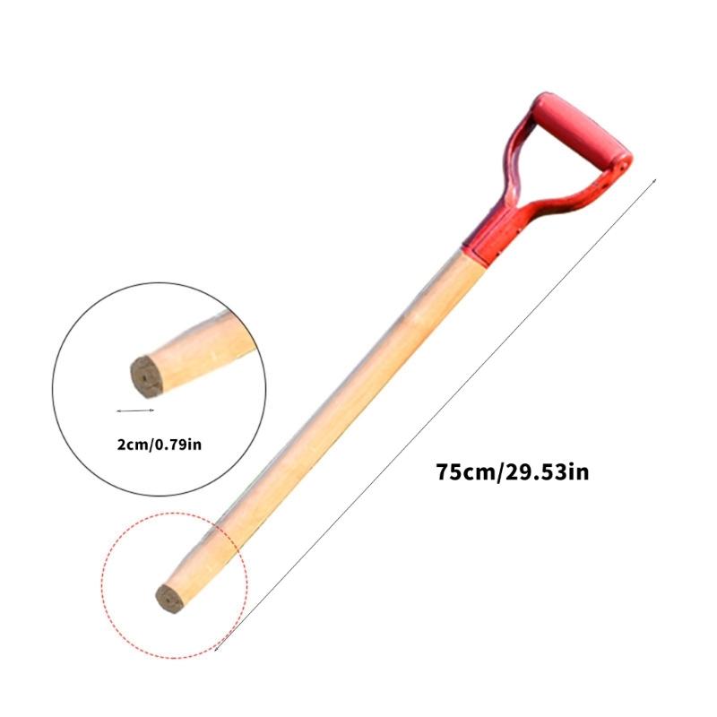 75cm T-Stil Schaufelgriff Hochfest Ergonomisches Design Langlebige Ersatzteile für sichere Outdoor-Aufgaben Projekte