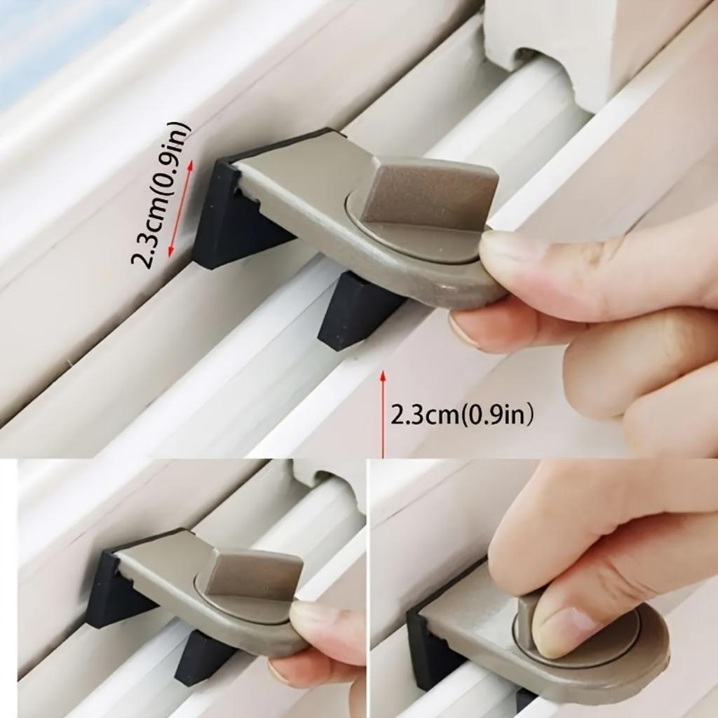 2 Pcs Aluminium Alloy Sliding Door and Window Locks with Anti-pinch, Anti-theft, Oom Office, Door Locks