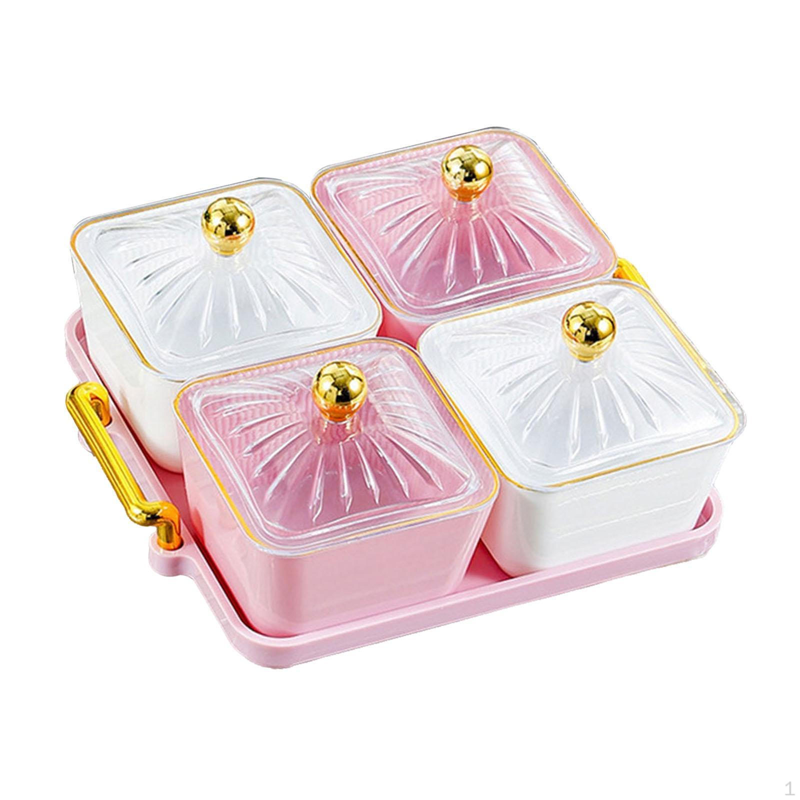 Тарелка для сухофруктов Разделенные сервировочные тарелки Коробка для хранения продуктов Закуски Сортировка закусок для 4 plate 1735₽